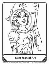 Joan Of Arc Free Printable Coloring Page sketch template