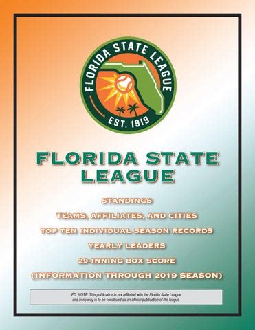 Florida State League 2020 Record Book by Wayne Koehler - Issuu