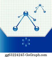 860 Molecule Blue Grid Background Clip Art | Royalty Free - GoGraph