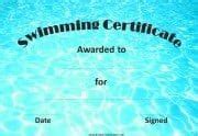 FREE Swimming Certificate Templates | Customize Online