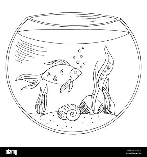 Aquarium Clipart Black And White