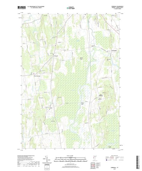 MyTopo Cornwall, Vermont USGS Quad Topo Map