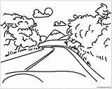Road Coloring Page sketch template