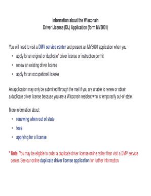 Wisconsindmv Gov Mv3001 - Fill and Sign Printable Template Online