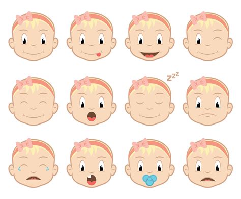 Baby Cartoon Vector Faces Vector Art & Graphics | freevector.com