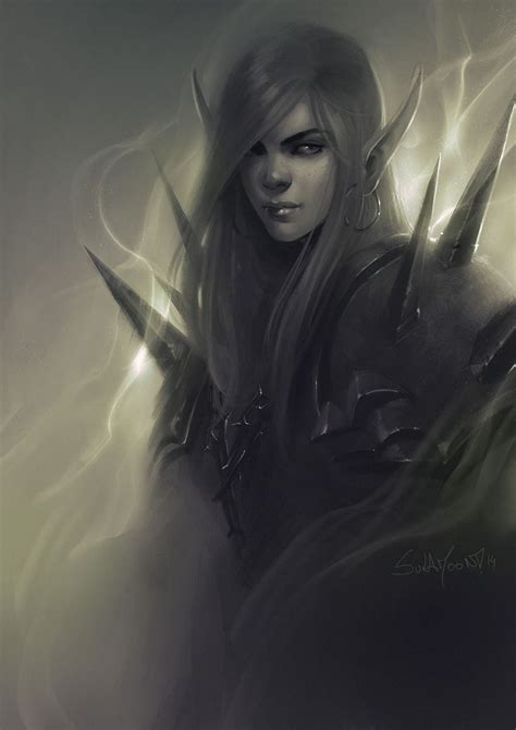 Warlock Sketch by SulaMoon emo goth half-elf elf fighter barbarian prince pirate armor player ...