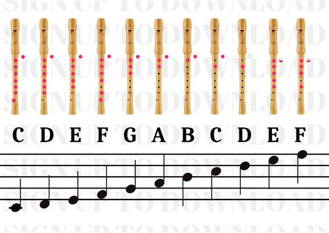 recorder flute chords chart 37 best recorder notes ideas