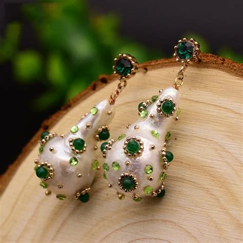 Famous Designer Handmade Baroque Pearl Earrings For Beautiful Women ...