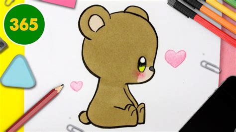 COMMENT DESSINER UN OURS KAWAII - - Dessins faciles à kawaii - Comment ...