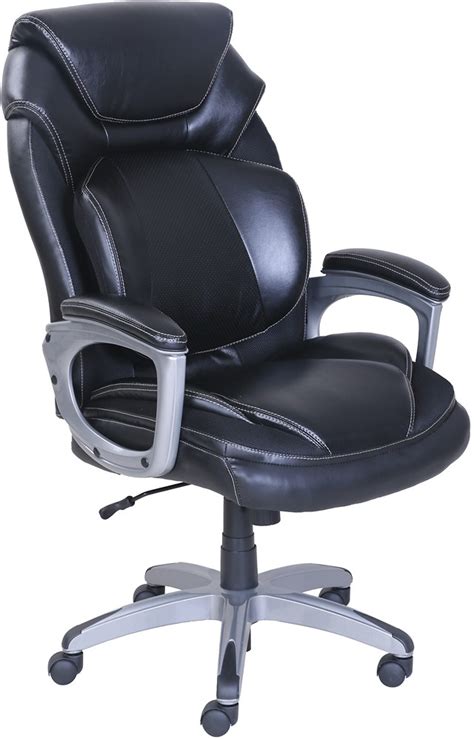 Best Buy: Wellness by Design AIR Bonded Leather Chair Black 48092