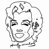 Marilyn Monroe Andy Warhol Coloring Page Sketch sketch template