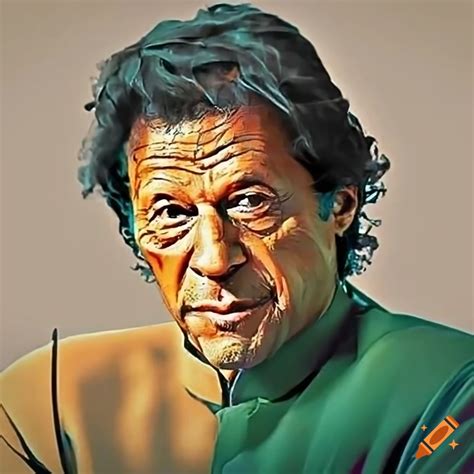 Imran khan wearing pakistan map on Craiyon