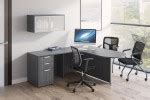 U Shaped Peninsula Desk with Hutch - Potenza