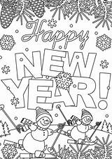 Coloring Pages Years Eve Confetti Printable Year Para Colorear Star  sketch template