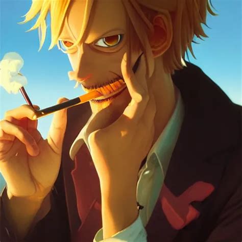 highly detailed vfx portrait of sanji smoking a | Stable Diffusion