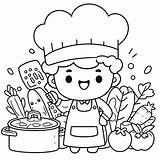 Very Cute Chef coloring Page  Download Print Or Color Online For Free sketch template