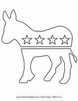 Democrat Donkey sketch template