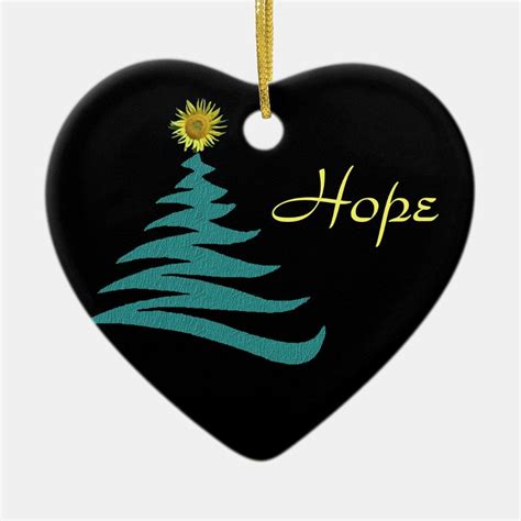 Hope Christmas Tree Ornament - Heart | Zazzle.com in 2021 | Hope ...