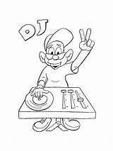 Dj Coloring Pages Only Sketch Page sketch template