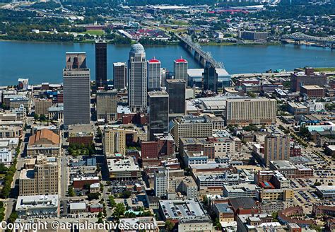 aerial photograph of the downtown Louisville, Kentucky skyline | Aerial Archives | Aerial and ...