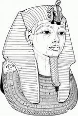 Tutankhamun Death Mask coloring Page  ColouringPages sketch template