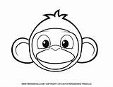 Printable Monkey Clipart Coloring Pages Cartoon & Crafts For Kids sketch template