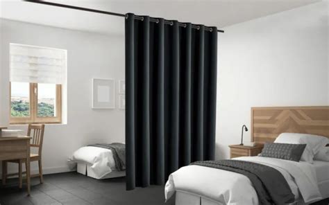 BLACKOUT ROOM DIVIDER Curtain Panel Privacy Screen Thermal Insulated Black Color $35.00 - PicClick