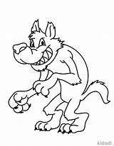 Cute Big Bad Wolf Coloring Pages sketch template