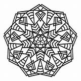 Geometric Mandala Coloring Page – Babadoodle sketch template