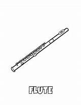 Flute Coloring Pages Printable Sketch Page sketch template