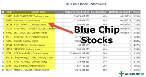 Blue Chip Stocks - Meaning, List, Examples, Features, Investing