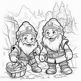 Digging For Fun Dwarfs Mining Coloring Pages sketch template
