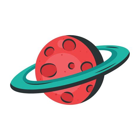 red saturn planet space 11456910 Vector Art at Vecteezy