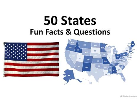 50 States Fun Facts & Questions disc…: English ESL powerpoints