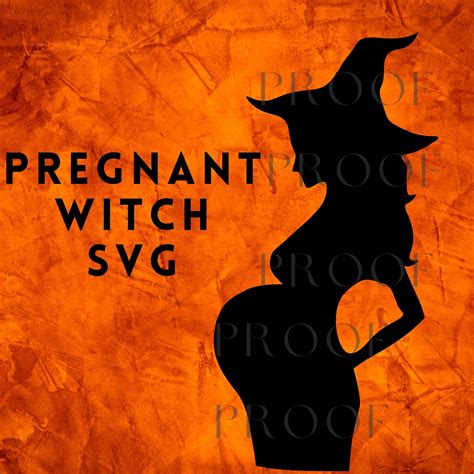 Pregnant Witch Halloween Baby Shower Spooky Baby Shower Baby is Brewing Halloween Baby SVG Witch ...