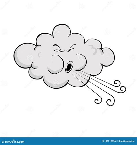 Wind Blowing Leaves Off Tree Cartoon Vector | CartoonDealer.com #19377755