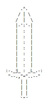 Big ascii art sword by Pigeonsnatcher on DeviantArt