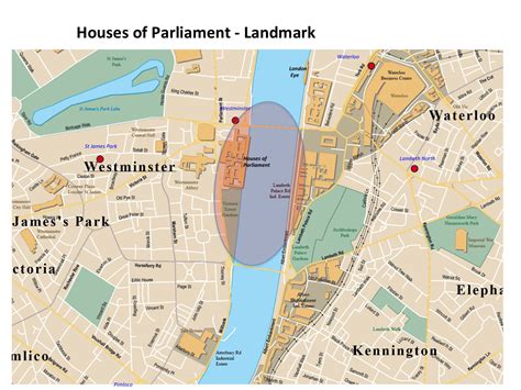 Map Houses of Parliament | London Photo Areas and Routes