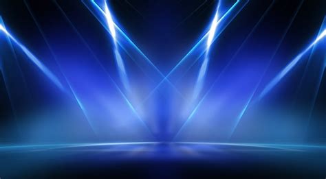 Premium Photo | Background of empty stage show. Neon light and laser ...