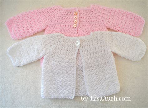 Free Crochet Baby Cardigan Patterns – LisaAuch