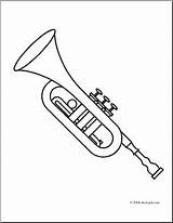 Trumpet Coloring Page At GetColoringscom  Free Printable Colorings sketch template