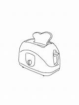 Toaster coloring pages sketch template