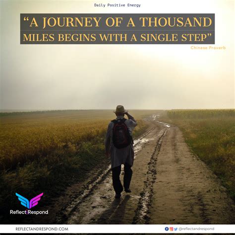 A journey of a thousand miles begins with step one! - ReflectandRespond