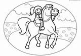 Coloring Pages Girl Riding Horse sketch template