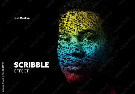 Scribble Photo Effect Stock Template | Adobe Stock