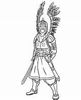 Knight On A Horse coloring Page sketch template
