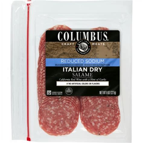 Columbus® Sliced Reduced Sodium Italian Dry Salame, 8 oz - Ralphs