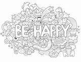 Happy Coloring Page For Toddlers sketch template