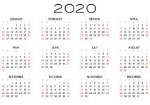 2020 Calendar Free Stock Photo - Public Domain Pictures