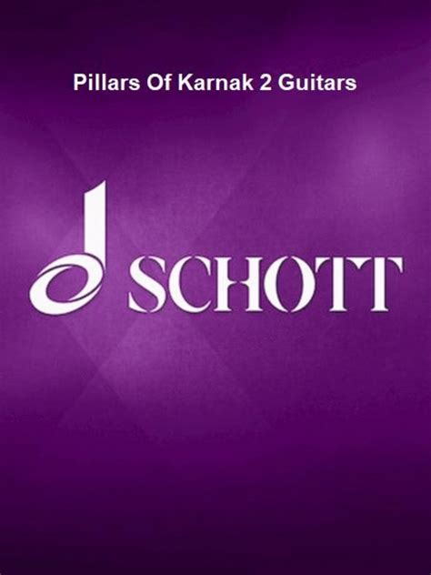 Pillars Of Karnak 2 Guitars by Reginald Smith Brindle - Performance Score - Sheet Music | Sheet ...